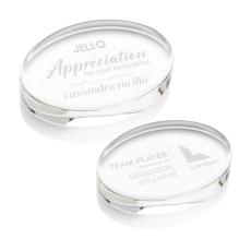 Logan Oval Paperweight - Desktop Awards