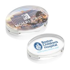Logan Oval Full Color Paperweight - Desktop Awards