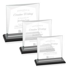 Tanner Black  Square / Cube Crystal Award - Crystal Awards