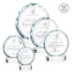 Centura Clear on Alberton Base Circle Crystal Award - Crystal Awards