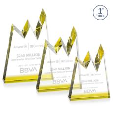 Alpine Gold Peaks Crystal Award - Awards and Trophies