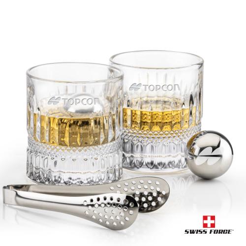 Corporate Gifts - Barware - Gift Sets - Swiss Force&reg; S/S Balls & 2 Hathaway OTR