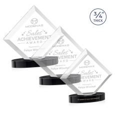 Belaire Black on Alberton Base Diamond Crystal Award - Crystal Awards