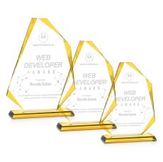 Hillmont Gold Unique Crystal Award - Crystal Awards