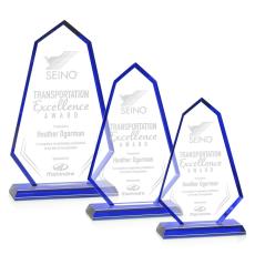 Pearson Blue Unique Crystal Award - Awards and Trophies