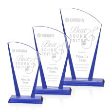 Merivale Blue Unique Crystal Award - Crystal Awards