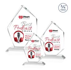 Mercer Full Color Starfire Peaks Crystal Award - Crystal Awards