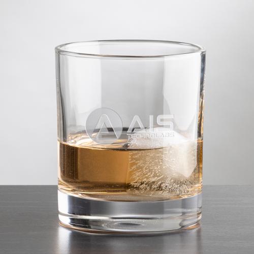 Corporate Gifts - Barware - On the Rocks Glasses - Hallsboro OTR - Deep Etch