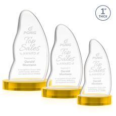 Beauford Gold on Base Unique Crystal Award - Crystal Awards