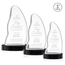 Beauford Black on Base Unique Crystal Award - Crystal Awards