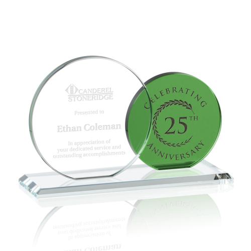 Awards and Trophies - Crystal Awards - Asher Circle Crystal Award