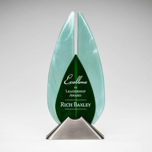 Awards and Trophies - Unique Awards - Aquarius Tear Drop Glass Award
