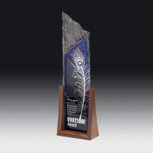 Awards and Trophies - Crystal Awards - Glass Awards - Art Glass Awards - Oceania Peaks Glass Award
