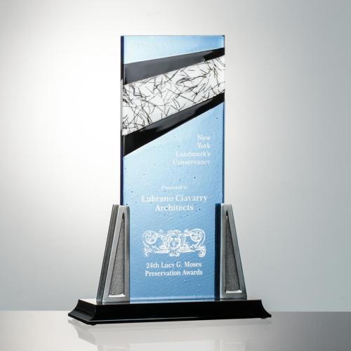 Awards and Trophies - Crystal Awards - Glass Awards - Art Glass Awards - Lintel Rectangle Glass Award