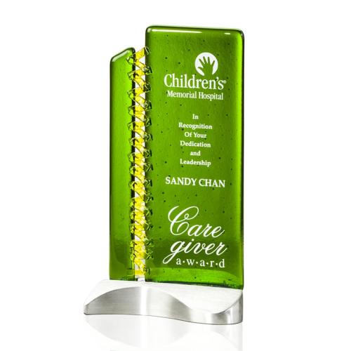 Awards and Trophies - Crystal Awards - Glass Awards - Art Glass Awards - Trax Towers Glass Award