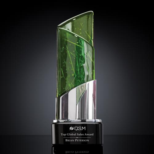 Awards and Trophies - Crystal Awards - Glass Awards - Art Glass Awards - Encore Peaks Award