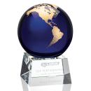 Blythwood Blue Globe Crystal Award