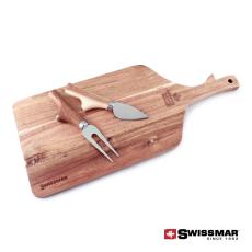 Employee Gifts - Swissmar Acacia Paddle Cutting Board & Knife Set 