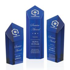 Employee Gifts - Jolanda Blue Towers Crystal Award