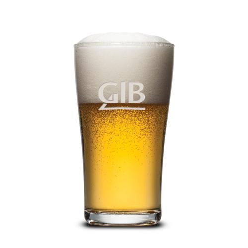 Corporate Gifts - Barware - Pilsners & Steins - Caldecott Beer Glass - Deep Etch 