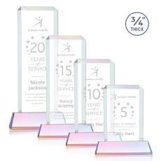 Dalton Prismatic on Newhaven Rectangle Crystal Award - Crystal Awards