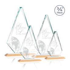 Windsor Bamboo/White Diamond Wood Award - Crystal Awards