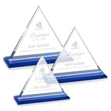 Dresden Blue Pyramid Crystal Award - Awards and Trophies