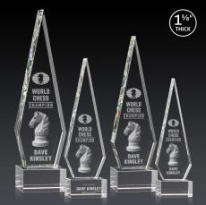 Springfield 3D Clear on Hancock Base Diamond Crystal Award - Crystal Awards