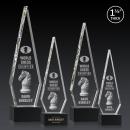Springfield 3D Black on Hancock Base Diamond Crystal Award
