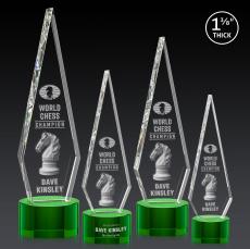 Springfield 3D Green on Marvel Base Diamond Crystal Award - Crystal Awards