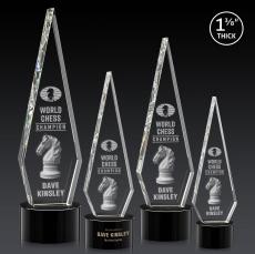Springfield 3D Black on Marvel Base Diamond Crystal Award - Crystal Awards