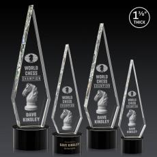 Springfield 3D Black on Marvel Base Diamond Crystal Award - Crystal Awards