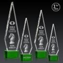 Springfield 3D Green on Paragon Base Diamond Crystal Award
