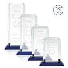 Dalton Blue Rectangle Crystal Award - Crystal Awards