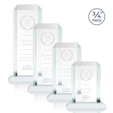 Dalton White Rectangle Crystal Award - Awards and Trophies