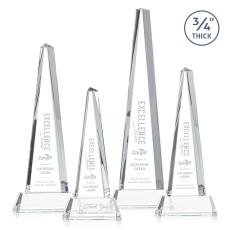 Majestic Tower Clear on Newhaven Base Towers Crystal Award - Crystal Awards