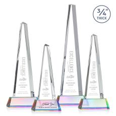 Majestic Tower Prismatic on Newhaven Base Towers Crystal Award - Crystal Awards