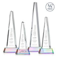 Majestic Tower Prismatic on Newhaven Base Towers Crystal Award - Crystal Awards