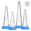 Majestic Tower Sky Blue on Newhaven Base Crystal Award
