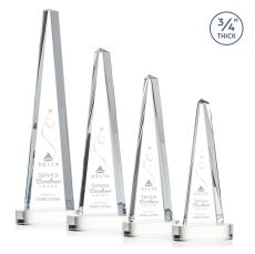 Majestic Tower Clear on Alberton Base Towers Crystal Award - Crystal Awards