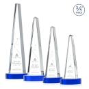 Majestic Tower Blue on Alberton Base Towers Crystal Award