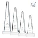 Majestic Tower White on Alberton Base Crystal Award