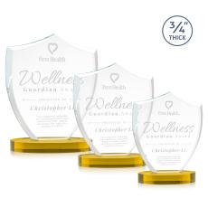 Scudo Shield on Alberton Base - Gold - Crystal Awards