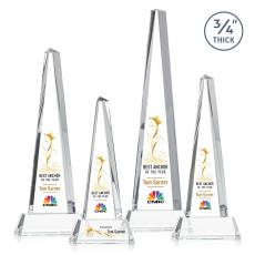 Majestic Tower Full Color Clear on Newhaven Base Towers Crystal Award - Awards and Trophies