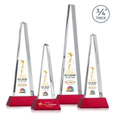 Majestic Tower Full Color Red on Newhaven Towers Crystal Award - Awards and Trophies