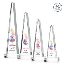 Majestic Tower Full Color Clear on Alberton Base Towers Crystal Award - Full Color Imprint