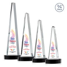 Majestic Tower Full Color  Black on Alberton Base Towers Crystal Award - Awards and Trophies