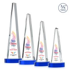 Majestic Tower Full Color  Blue on Alberton Base Towers Crystal Award - Awards and Trophies
