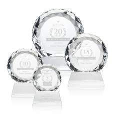 Seville Clear on Entwhistle Base Circle Crystal Award - Crystal Awards
