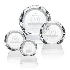 Seville Clear on Entwhistle Base Circle Crystal Award - Awards and Trophies